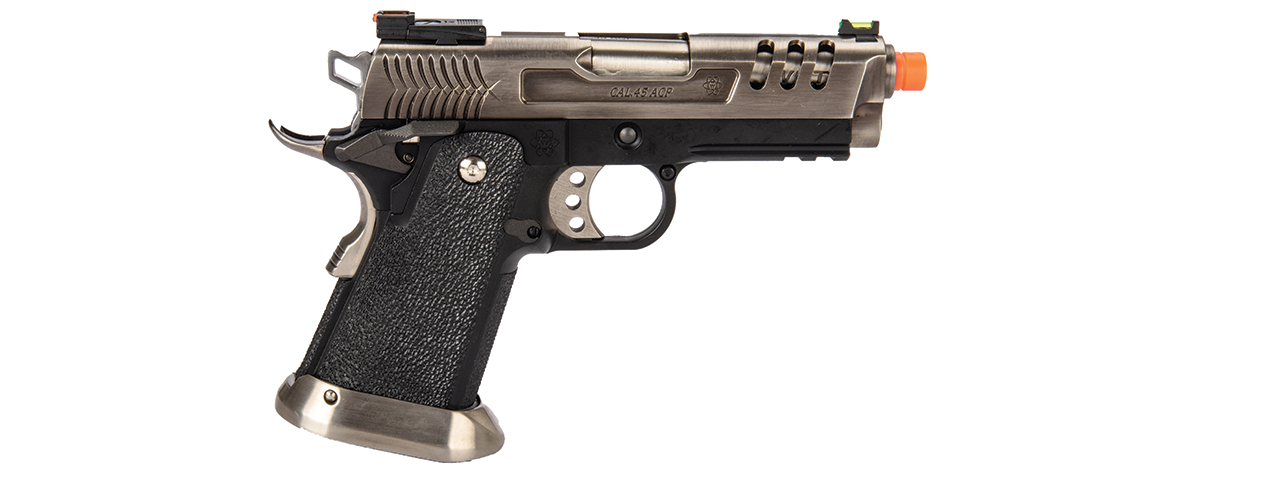 WE-Tech Hi-Capa 3.8 Deinonychus Full Auto Gas Blowback Pistol (Silver)