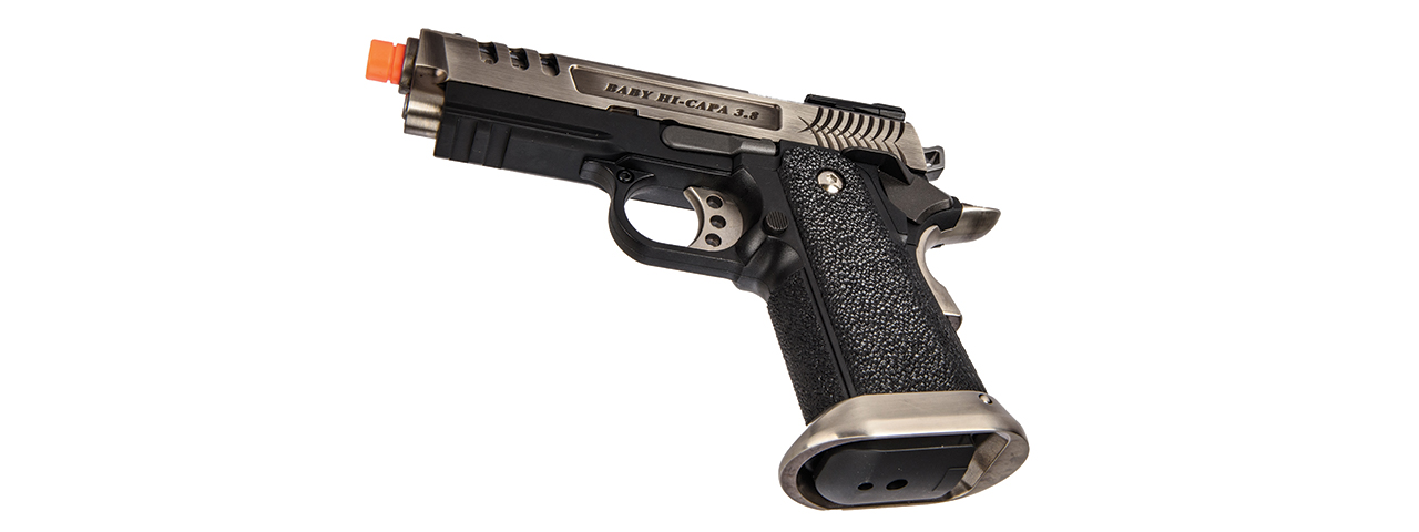 WE-Tech Hi-Capa 3.8 Deinonychus Full Auto Gas Blowback Pistol (Silver)