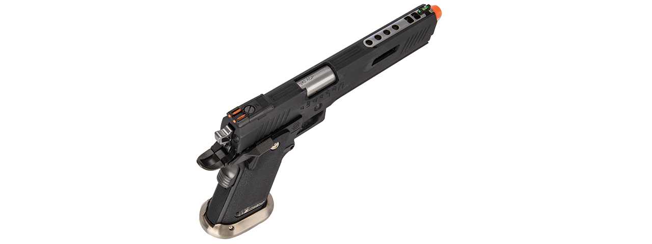 WE-Tech Hi-Capa 6" IREX Full Auto Competition GBB Airsoft Pistol (Black with Markings)