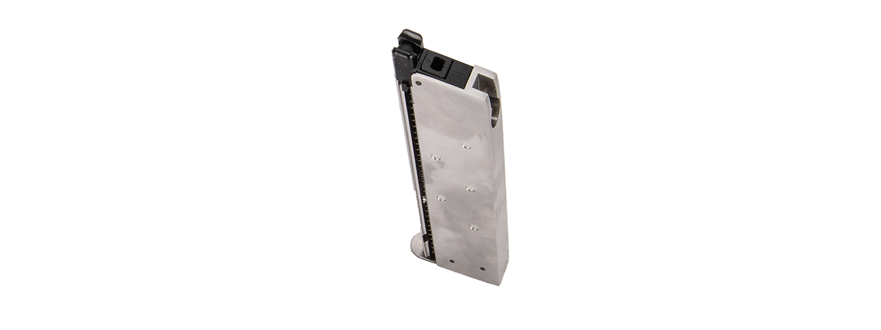 WE-Tech 15 Round 1911 Single Stacked GBB Airsoft Magazine (Silver) - Click Image to Close