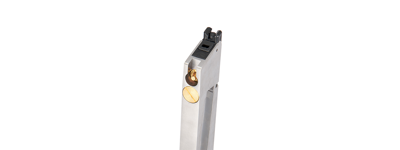 WE Tech Gen2 Full-Metal 1911 GBB Pistol Magazine, Chrome - Click Image to Close