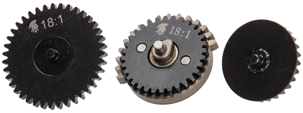 18:1 Ratio Steel CNC Gear Set w/ Integrated Bearings - Click Image to Close