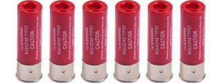G-Force 15 Round Shotgun Shells for Multi & Single-Shot Airsoft Shotguns (Color: Red / Pack of 6)