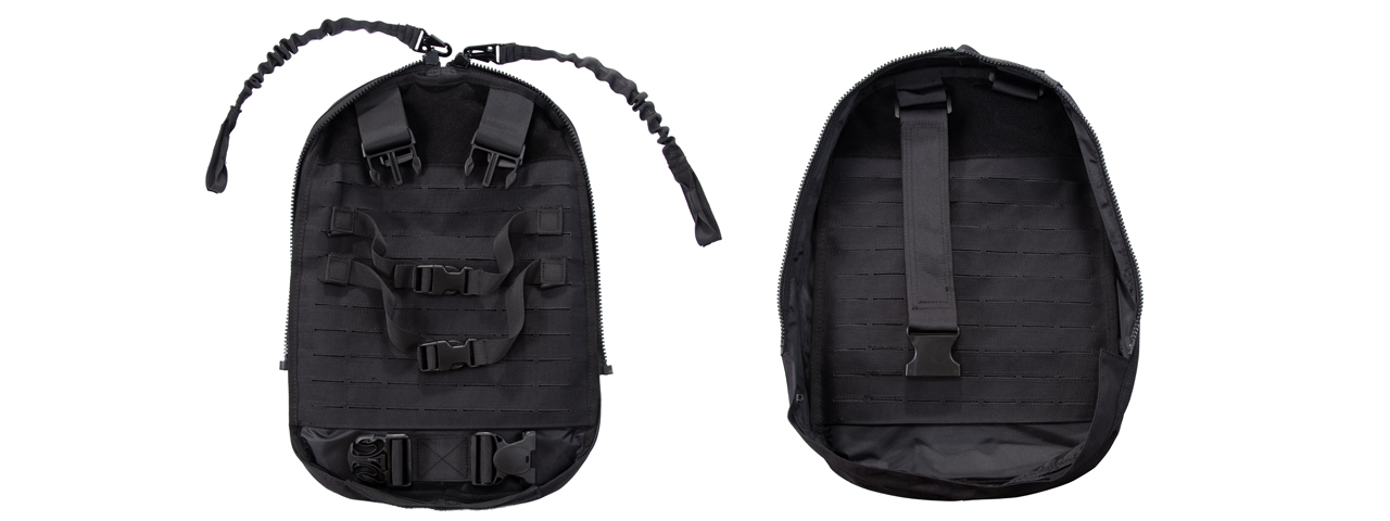 G-Force Dual Purpose Tactical Backpack & Vest (Color: Black)