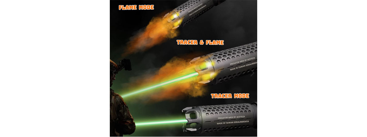 AceTech Predator MKIII Tracer Suppressor Unit w/ Blaster M Inside - Click Image to Close