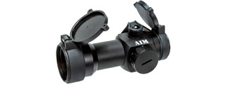 AIM SPORTS 1.5X30 RED DOT SCOPE W/ 2X MAGNIFIER & FLIP-UP COVERS
