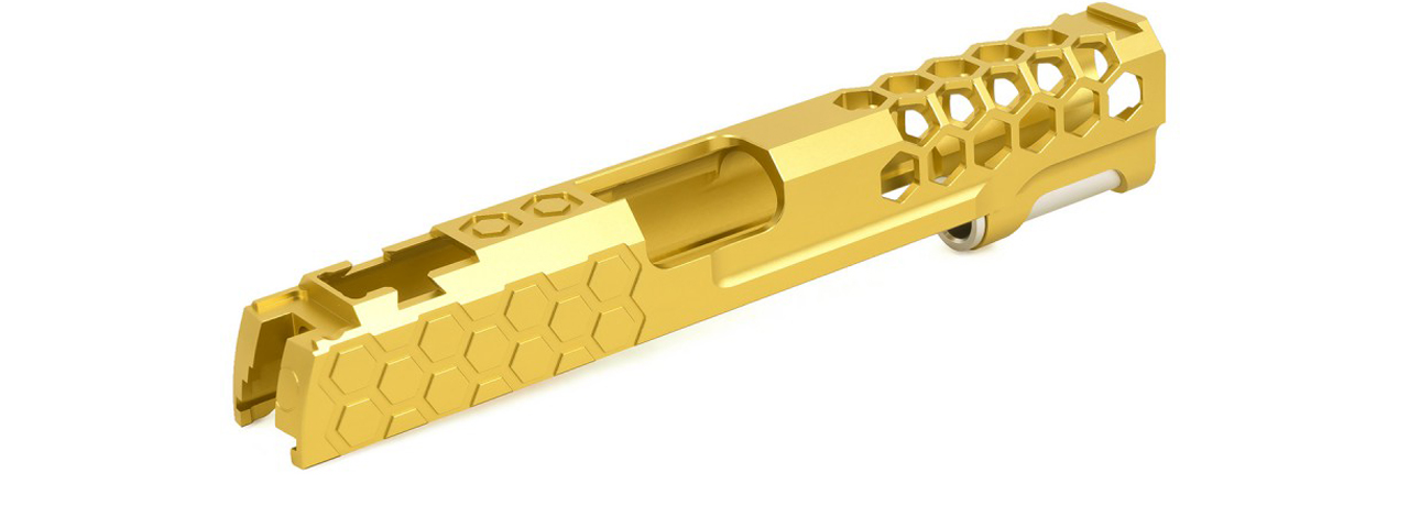 Airsoft Masterpiece EDGE Custom "Hive" Standard Slide for Hi-Capa/1911 (Color: Gold) - Click Image to Close