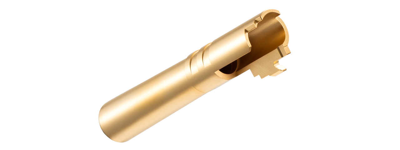 Airsoft Masterpiece Steel Fix Outer Barrel for Hi-Capa 4.3 GBB Pistol (Color: Gold) - Click Image to Close