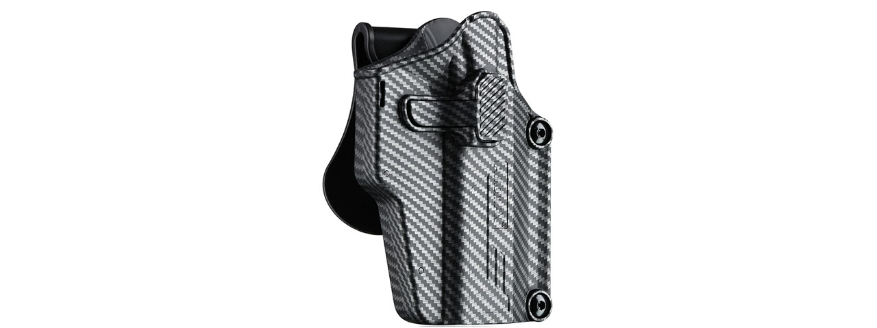 Amomax Multi-Fit Right Handed Tactical Holster (Color: Carbon Fiber/ Black)