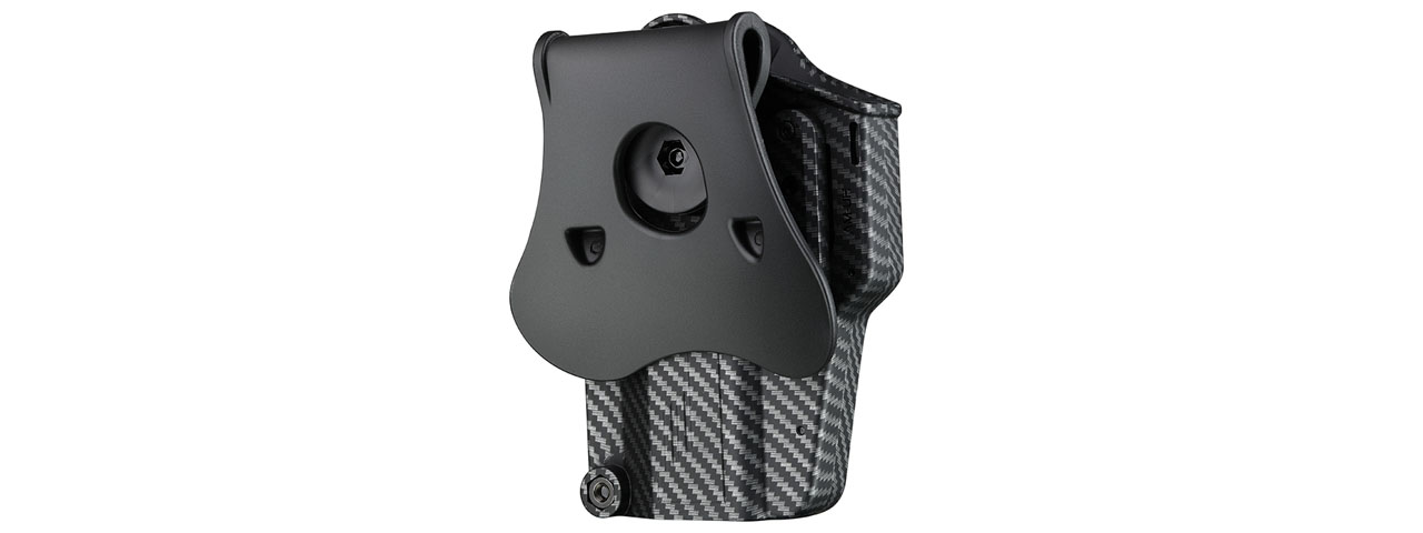 Amomax Multi-Fit Right Handed Tactical Holster (Color: Carbon Fiber/ Black)