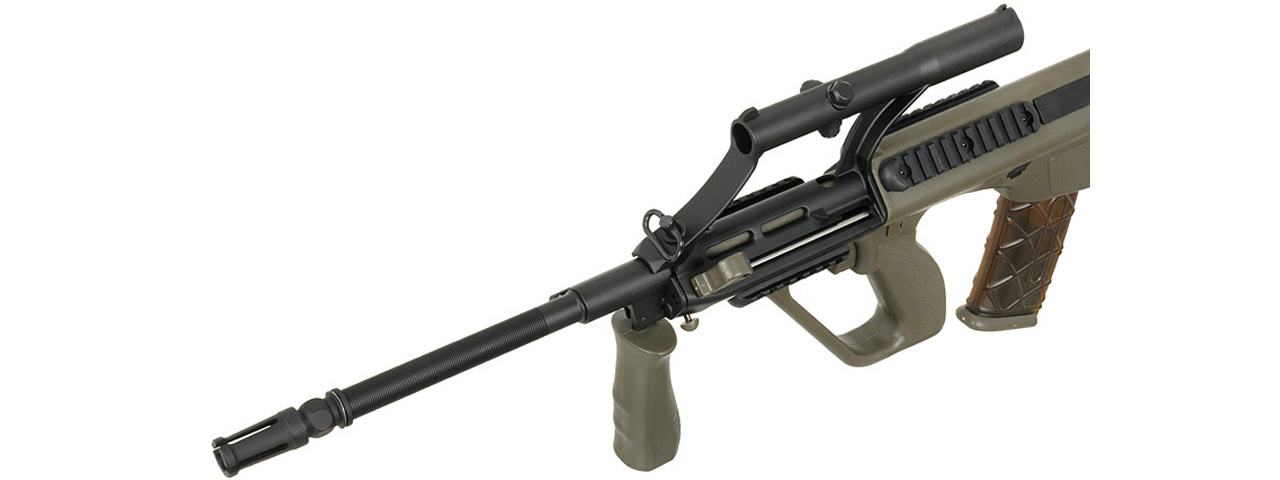 Army Armament Polymer AUG AEG Airsoft Rifle w/ Scope (Color: OD)