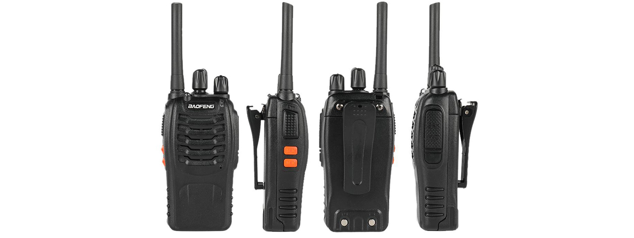 BaoFend BF-88A FRS Two Way Radio 16-CHannel Rechargeable Radio (Color: Black) - Click Image to Close