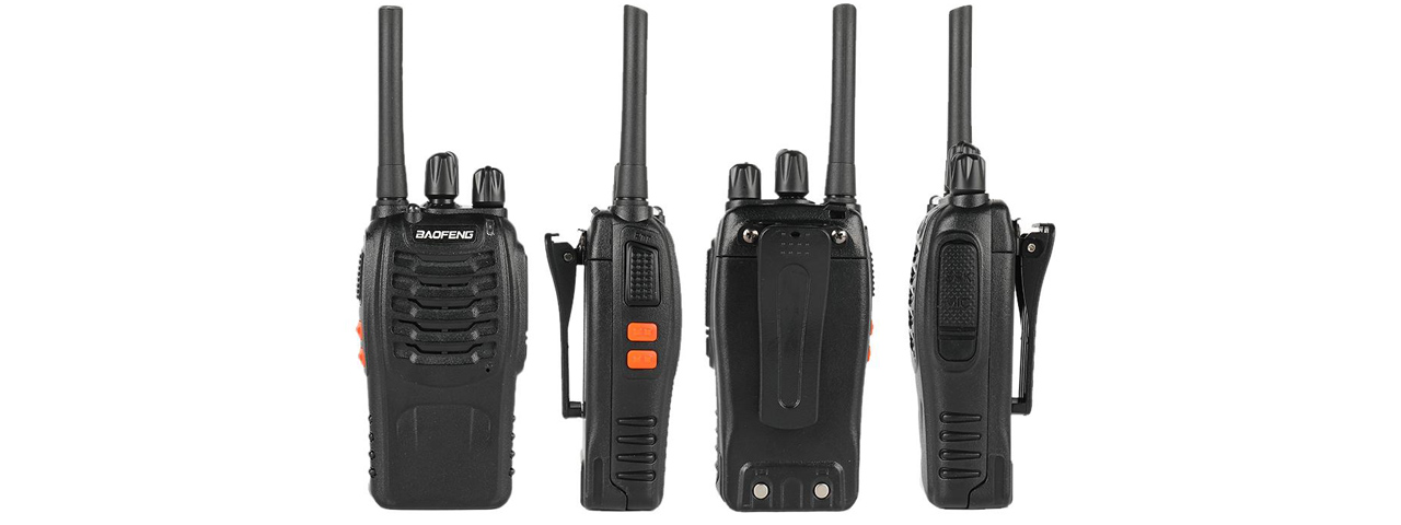 BaoFend BF-88A FRS Two Way Radio 16-CHannel Rechargeable Radio (Color: Black)