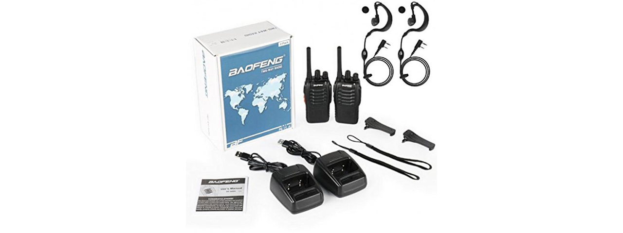 BaoFend BF-88A FRS Two Way Radio 16-CHannel Rechargeable Radio (Color: Black) - Click Image to Close