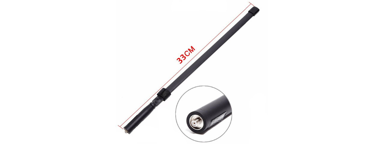 BaoFeng 28 inch Foldable Tactical Antenna (Color: Black)