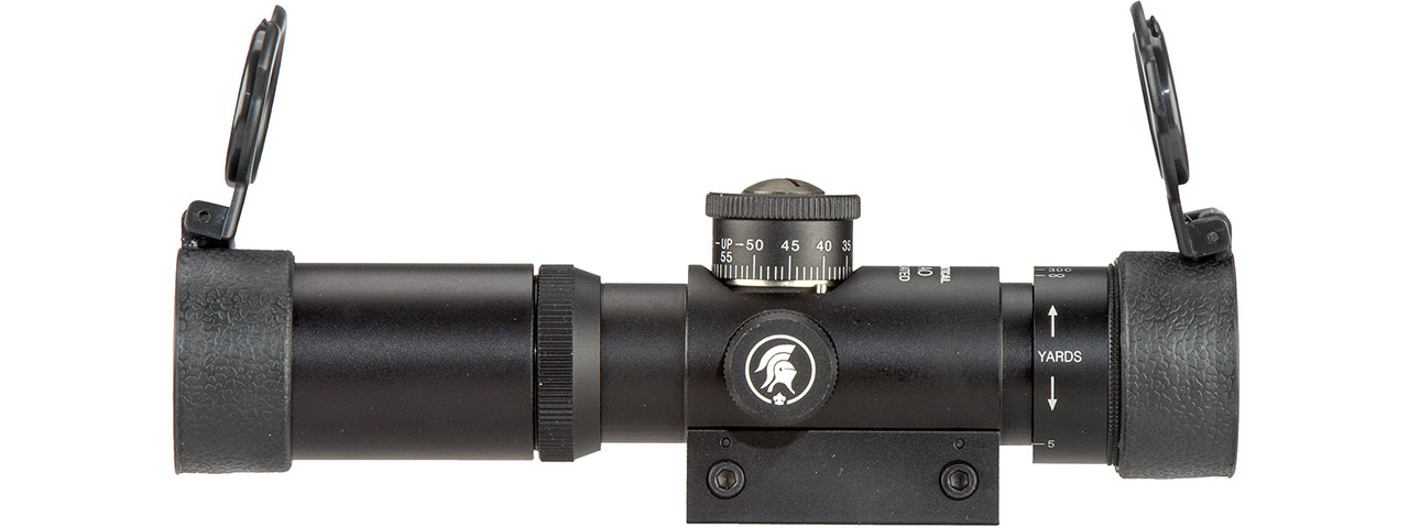 Lancer Tactical 4x21 AO Rifle Scope with Lens Caps (Color: Black) - Click Image to Close