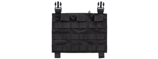 Lancer Tactical Vecro Triple Magazine Pouch (Color: Black)