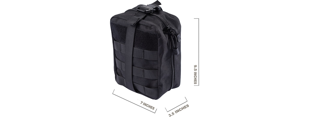 Lancer Tactical Admin Pouch w/ Molle (Color: Black)