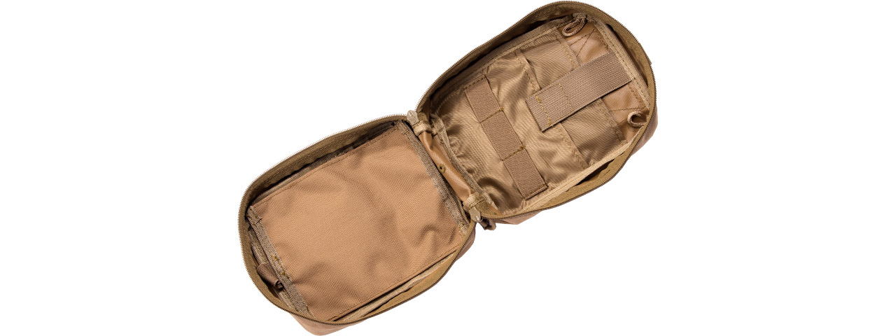 Lancer Tactical Admin Pouch w/ Molle (Color: Khaki) - Click Image to Close