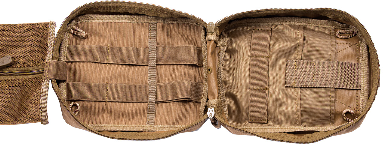 Lancer Tactical Admin Pouch w/ Molle (Color: Khaki)