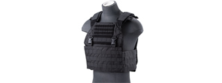 Lancer Tactical Vest with Molle Webbing and Detachable Buckles (Color: Black)