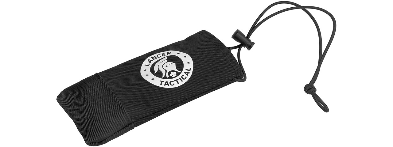 Lancer Tactical Airsoft Barrel Cover w/ Bungee Cord (Color: Black) - Click Image to Close