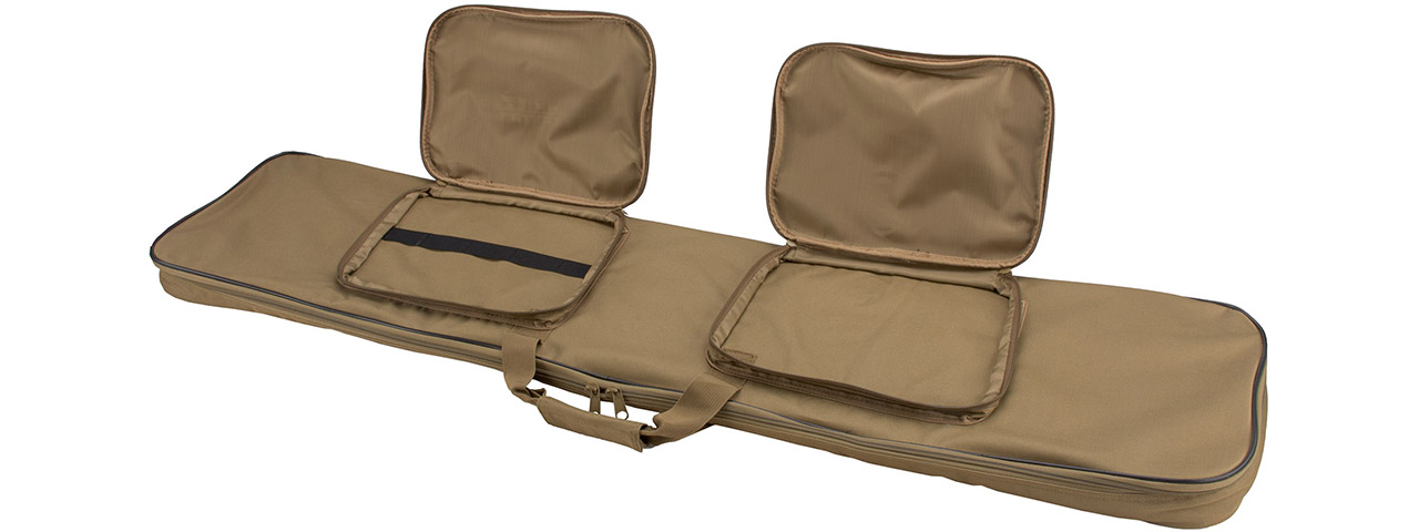 Lancer Tactical 1000D Nylon Polymer 47" Gun Bag (Color: Tan) - Click Image to Close