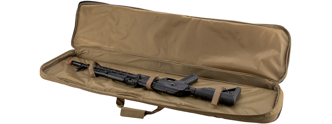 Lancer Tactical 1000D Nylon Polymer 47" Gun Bag (Color: Tan) - Click Image to Close