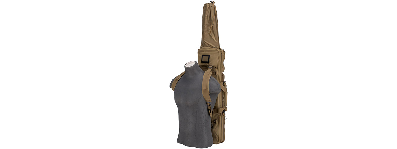 Lancer Tactical 1000D Nylon Polymer 32" Rifle Bag (Color: Tan) - Click Image to Close