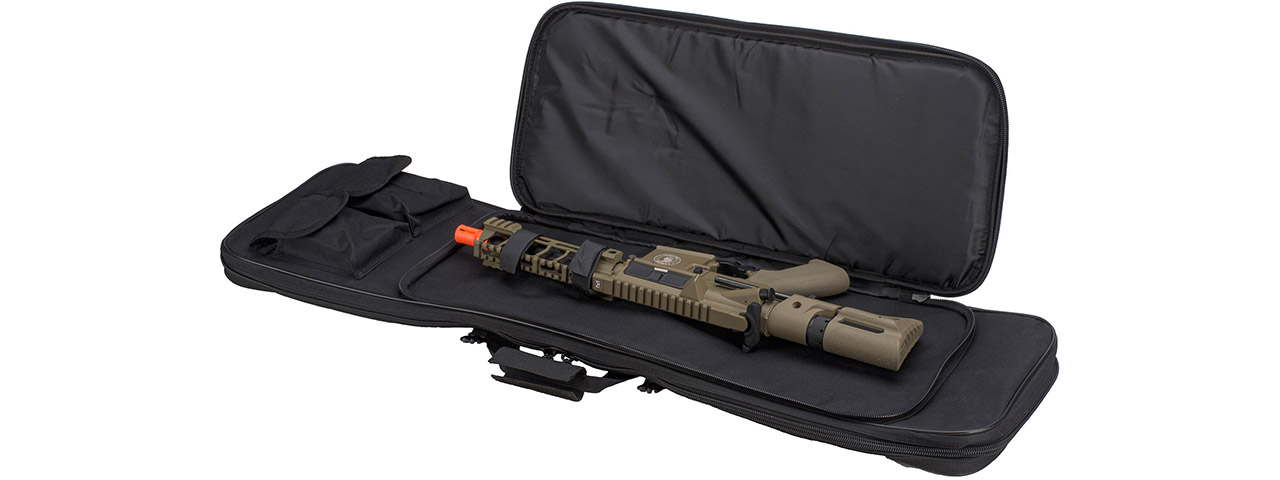 Lancer Tactical 1000D Nylon Polymer 38" Rifle Bag (Color: Black) - Click Image to Close