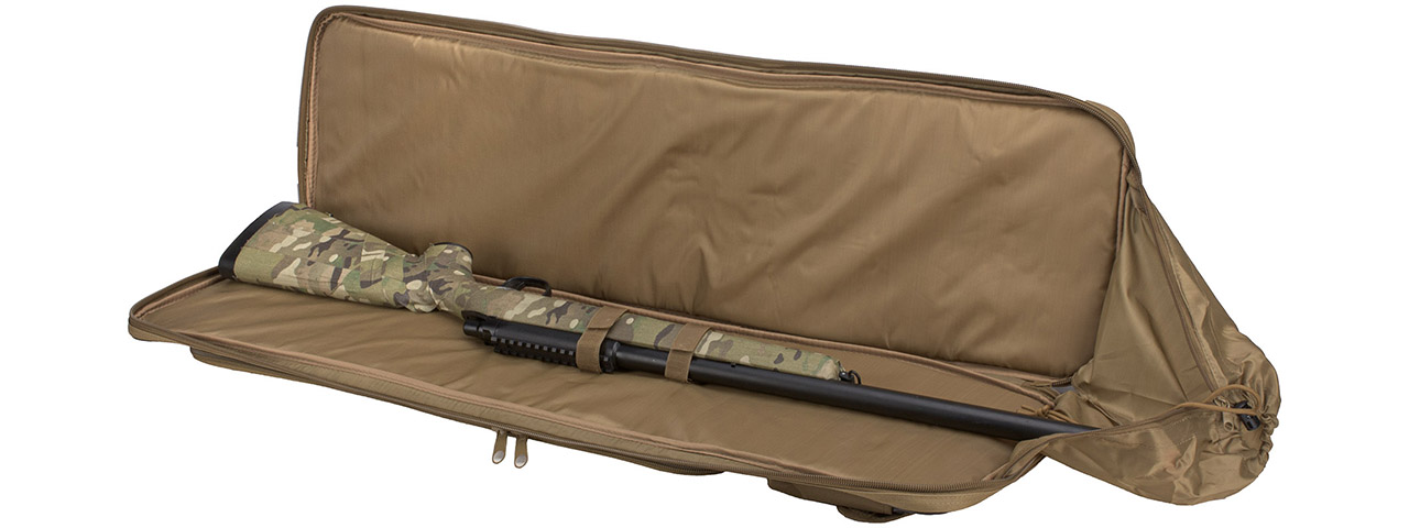 Lancer Tactical 1000D Nylon Polymer 38" Rifle Bag (Color: Tan) - Click Image to Close