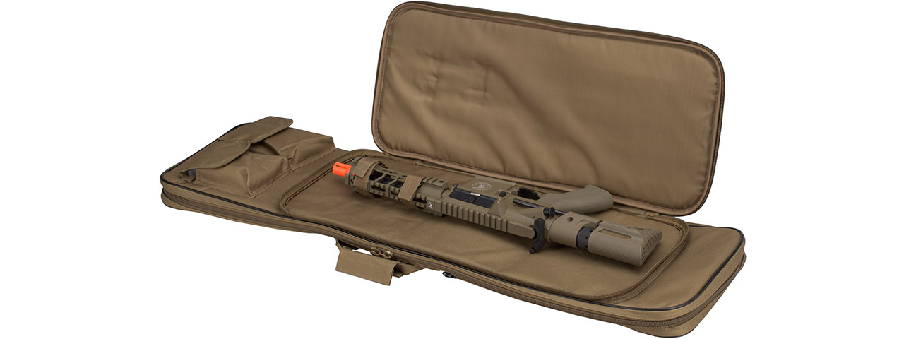 Lancer Tactical 1000D Nylon Polymer 38" Rifle Bag (Color: Tan) - Click Image to Close