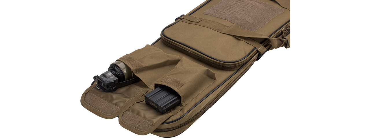 Lancer Tactical 1000D Nylon Polymer 38" Rifle Bag (Color: Tan) - Click Image to Close