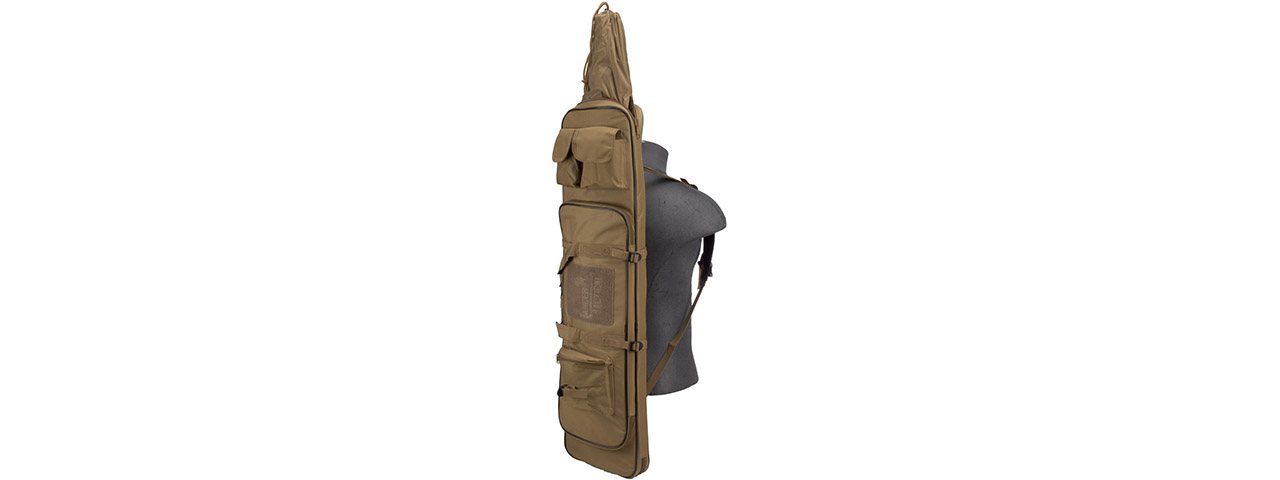 Lancer Tactical 1000D Nylon Polymer 38" Rifle Bag (Color: Tan)