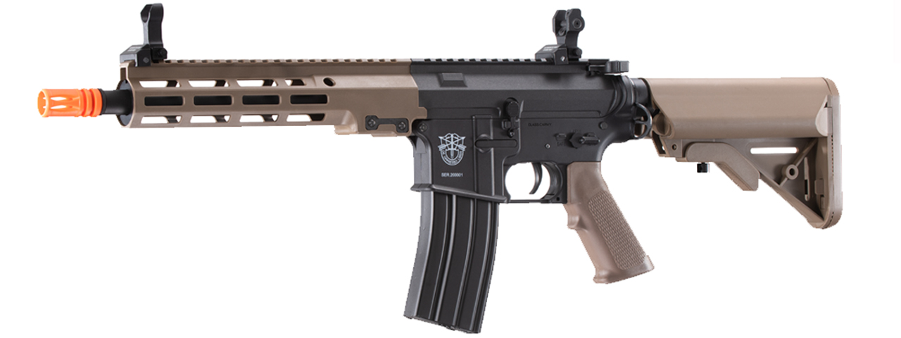 Classic Army M4 MK16 Skirmish ECS AEG Airsoft Rifle (Color: Tan / Black) - Click Image to Close