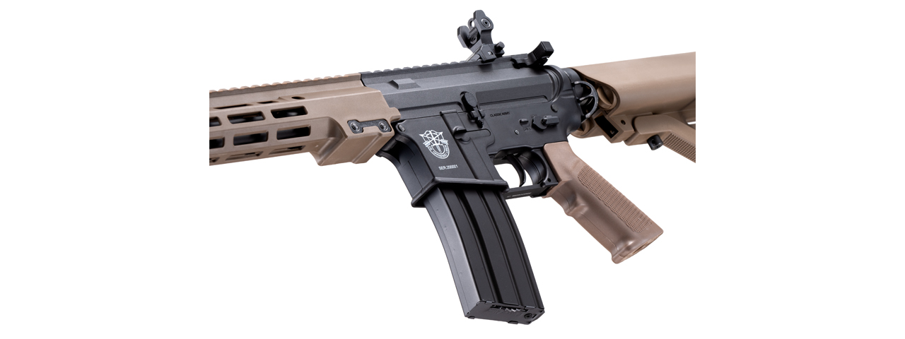 Classic Army M4 MK16 Skirmish ECS AEG Airsoft Rifle (Color: Tan / Black)