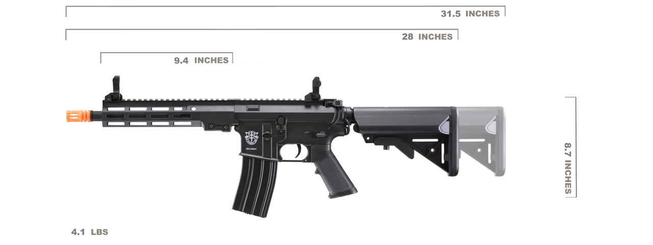 Classic Army M4 MK16 Skirmish ECS AEG Airsoft Rifle (Color: Black) - Click Image to Close