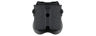 Cytac Hard Shell Universal Double Magazine Pouch (Color: Black)