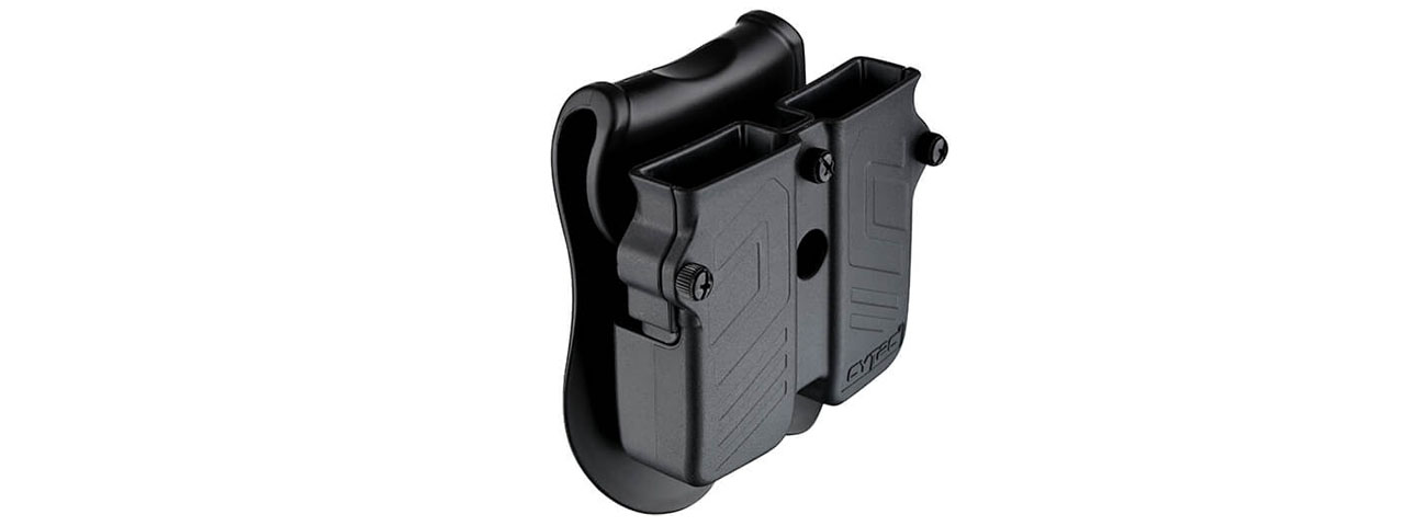Cytac Hard Shell Universal Double Magazine Pouch (Color: Black) - Click Image to Close