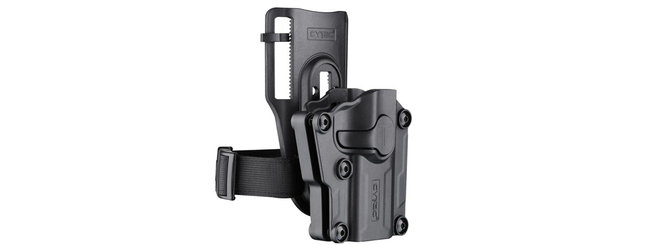 Cytac Hard Shell Multi-Fit Low Ride Leg Holster (Color: Black)