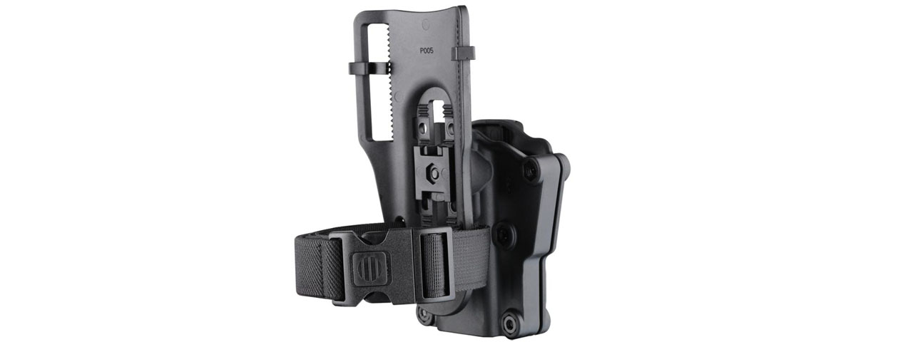 Cytac Hard Shell Multi-Fit Low Ride Leg Holster (Color: Black) - Click Image to Close