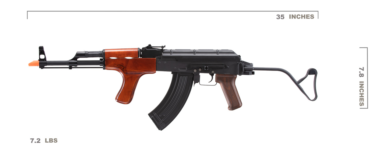 Double Bell AK74 Full Metal Airsoft Rifle w/ Wood Furniture (Color: Black) - Click Image to Close