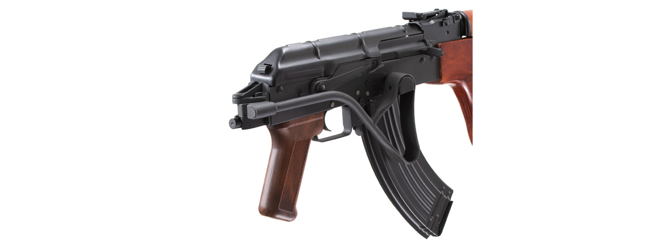 Double Bell AK74 Full Metal Airsoft Rifle w/ Wood Furniture (Color: Black) - Click Image to Close