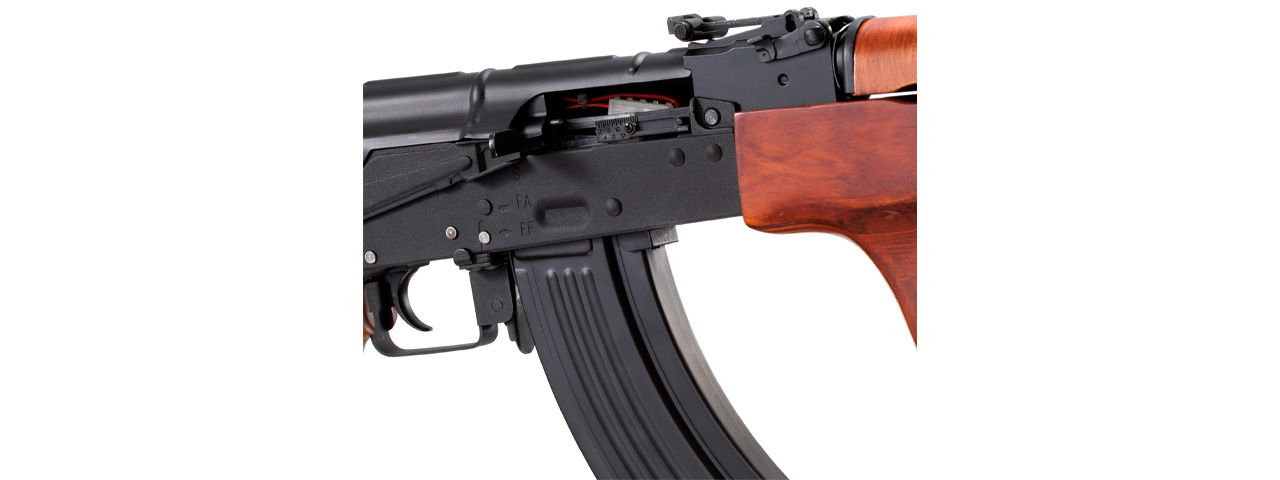 Double Bell AK74 Full Metal Airsoft Rifle w/ Wood Furniture (Color: Black) - Click Image to Close