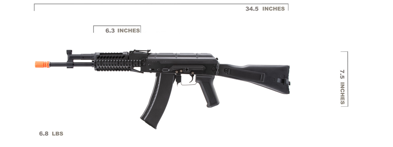 Double Bell AK-105 RAS Tactical Airsoft AEG Rifle (Color: Black) - Click Image to Close