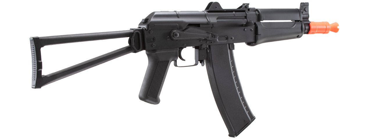 Double Bell AK74U AEG Airsoft AEG w/ Folding Stock (Color: Black) - Click Image to Close