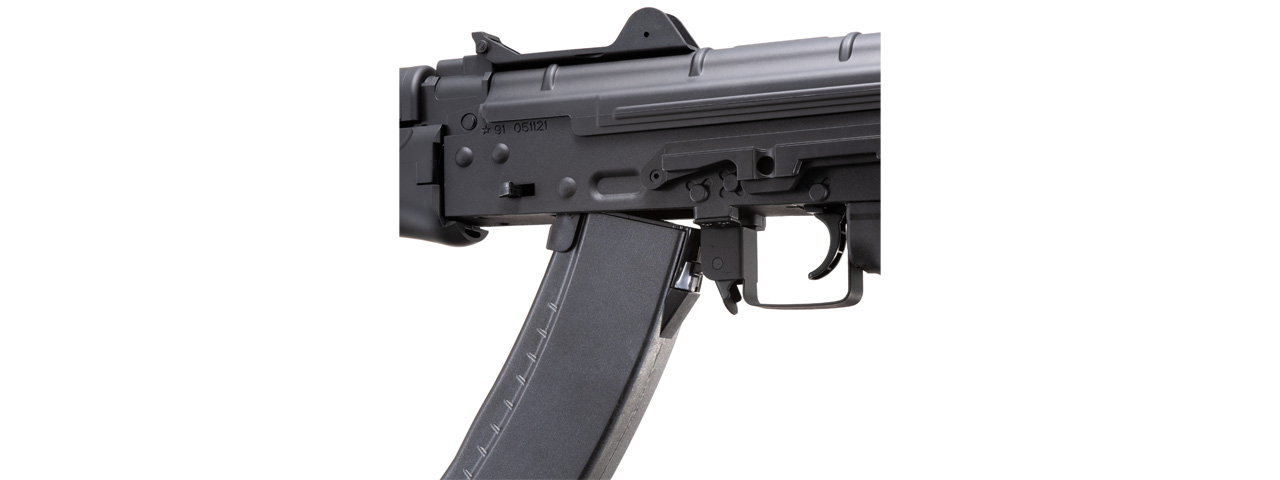 Double Bell AK74U AEG Airsoft AEG w/ Folding Stock (Color: Black) - Click Image to Close