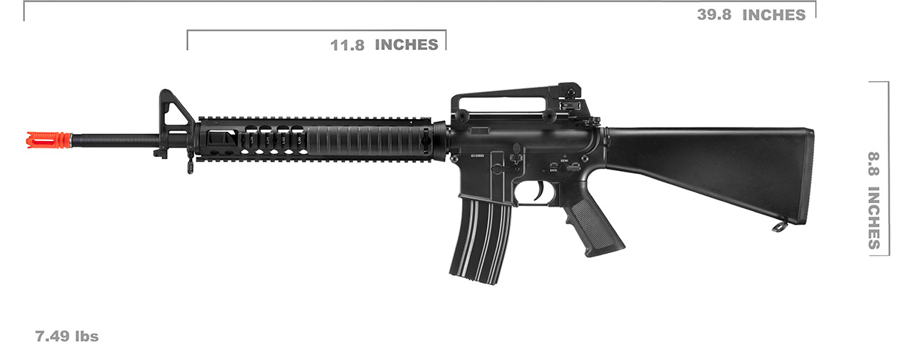 Double Bell M16A4 AEG Rifle (Black) - Click Image to Close