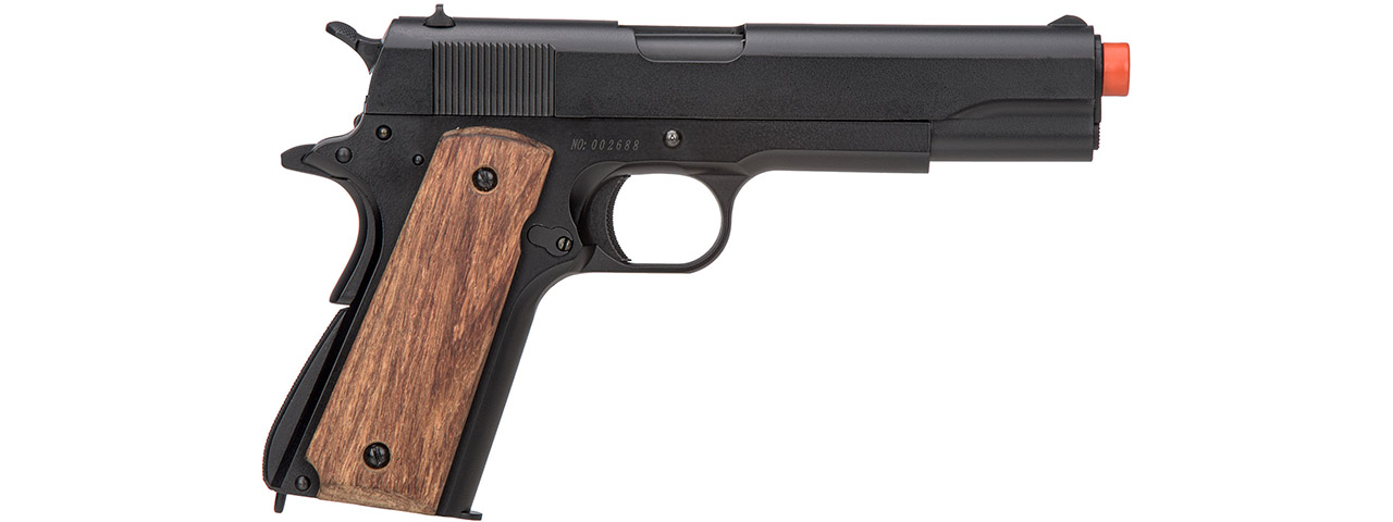 DOUBLE BELL M1911A1 GAS BLOWBACK AIRSOFT PISTOL - LOW VELOCITY(BLACK) - Click Image to Close