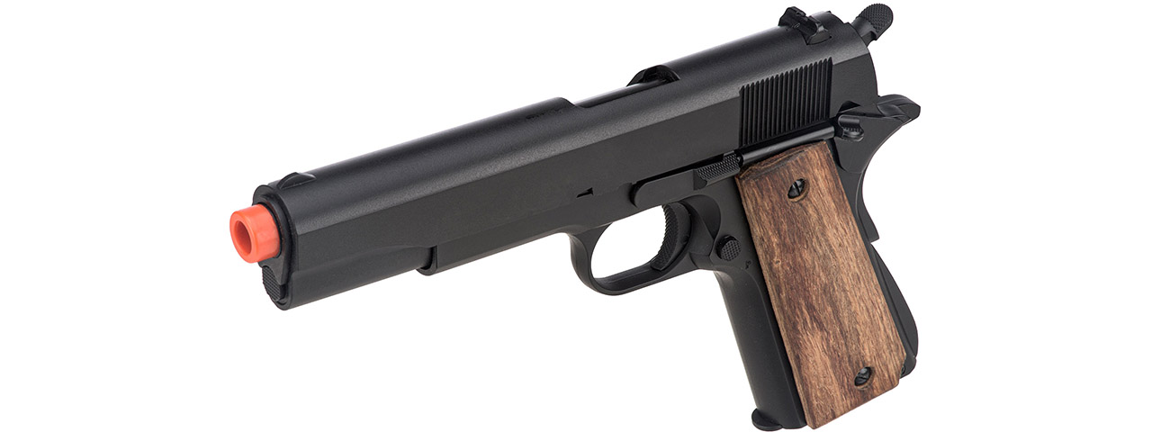 DOUBLE BELL M1911A1 GAS BLOWBACK AIRSOFT PISTOL - LOW VELOCITY(BLACK) - Click Image to Close